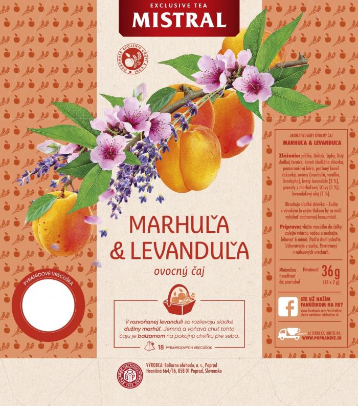 MISTRAL MARHUĽA & LEVANDUĽA ovocný čaj EXCLUSIVE TEA