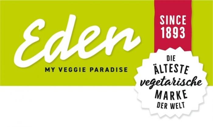 Eden MY VEGGIE PARADISE SINCE 1893 DIE ÄLTESTE vegetarische MARKE DER WELT