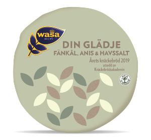 WASA SINCE 1919 DIN GLÄDJE FÄNKÅL, ANIS & HAVSSALT Årets knäckebröd 2019 utsedd av Knäckebrödsakademin WASA CO2 COMPENSATED