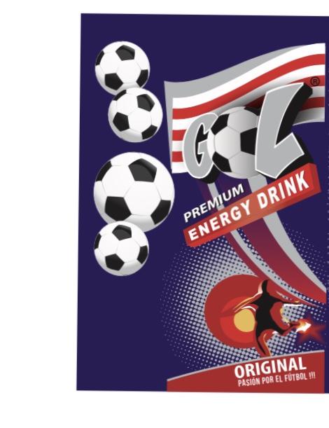 GOL PREMIUM ENERGY DRINK ORIGINAL PASION POR EL FUTBOL