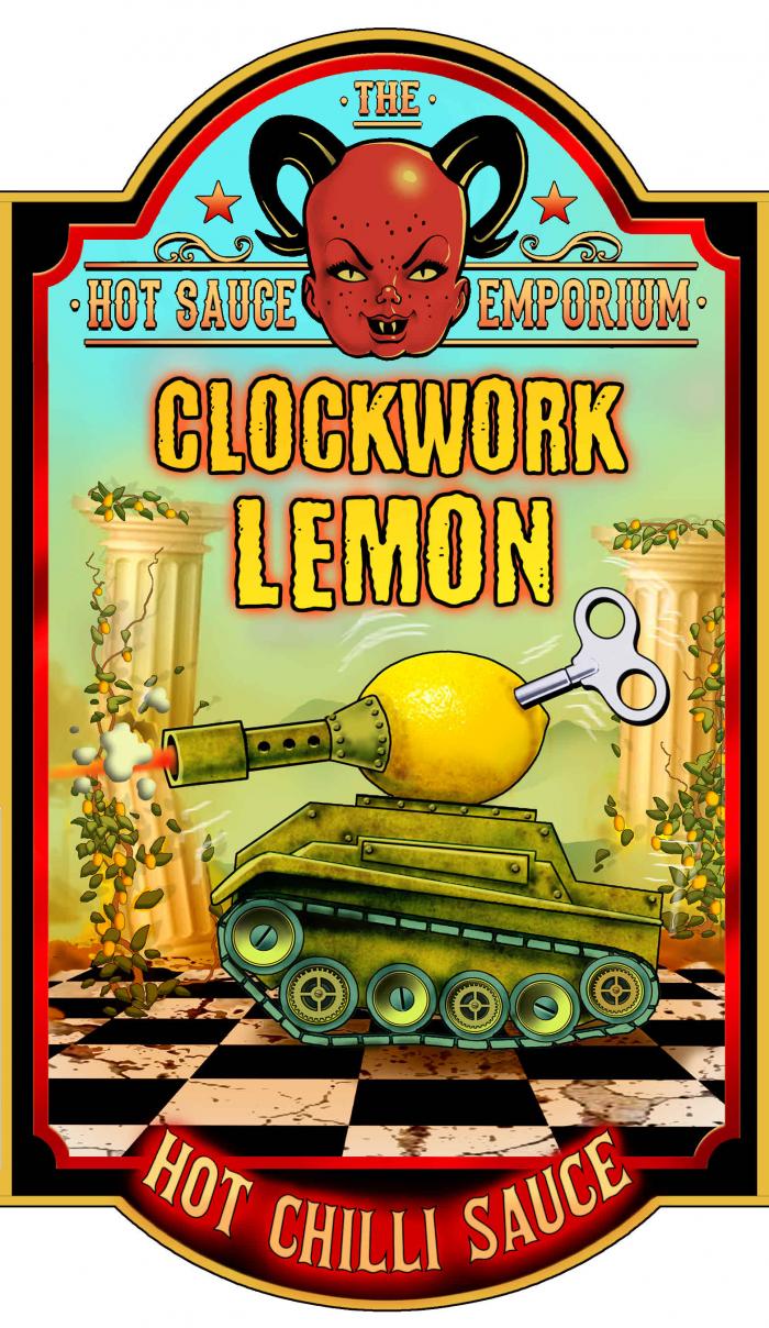 THE HOT SAUCE EMPORIUM CLOCKWORK LEMON HOT CHILLI SAUCE