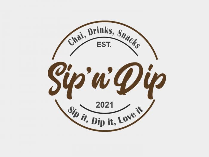 CHAI, DRINKS, SNACKS EST. SIP'U' DIP 2021 SIP IT, DIP IT, LOVE IT