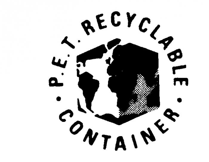 P.E.T. RECYCLABLE. CONTAINER.