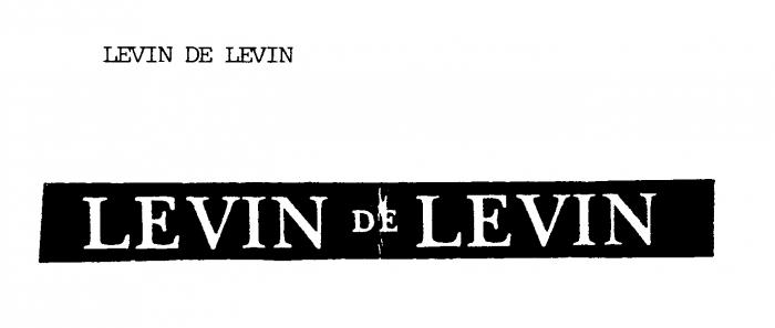 LEVIN DE LEVIN