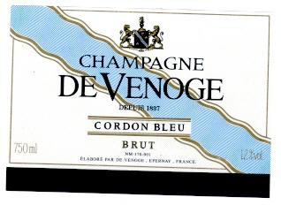 CHAMPAGNE DEVENOGER DEPUIS 1837 CORDON BLEU BRUT