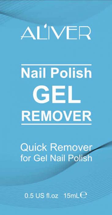 AL'IVER Nail Polish GEL REMOVER Quick Remover for Gel Nail Polish 0.5 US fl.oz 15mLe