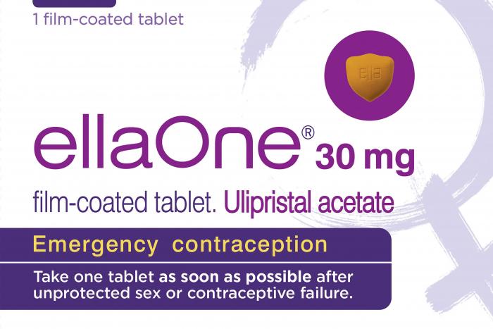 1 FILM-COATED TABLET ELLAONE 30 MG FILM-COATED TABLET. ULIPRISTAL ACETATE EMERGENCY CONTRACEPTION TAKE ONE TABLET AS SOON AS POSSIBLE AFTER UNPROTECTED SEX OR CONTRACEPTIVE FAILURE.