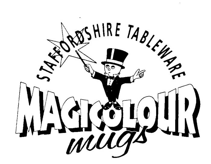 STAFFORDSHIRE TABLEWARE MAGICOLOUR mugs