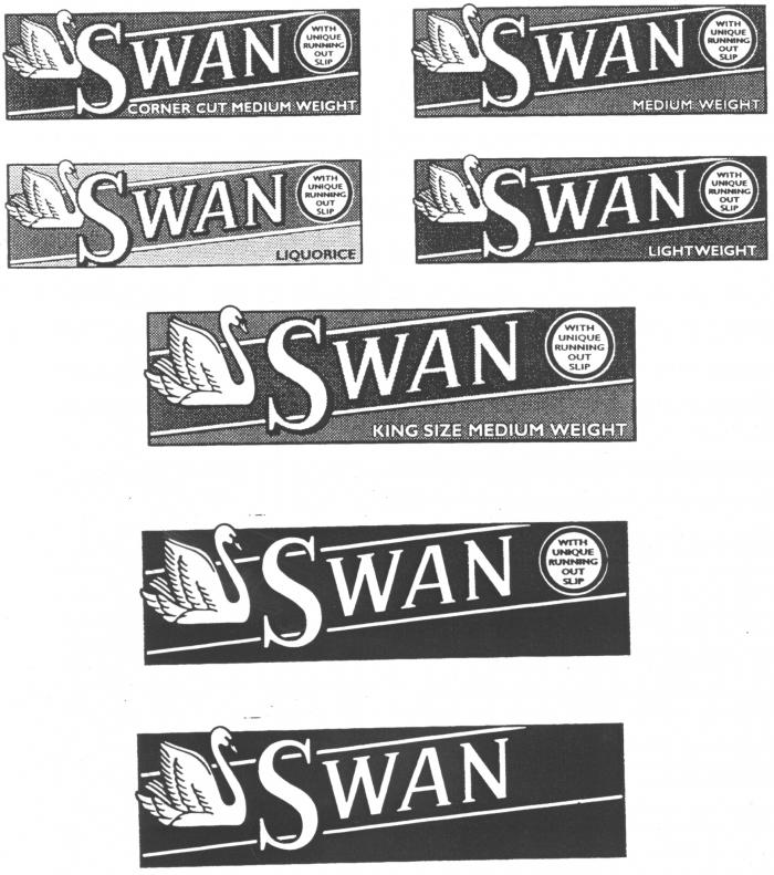 SWAN LIQUORICE WITH UNIQUE RUNNING OUT SLIP