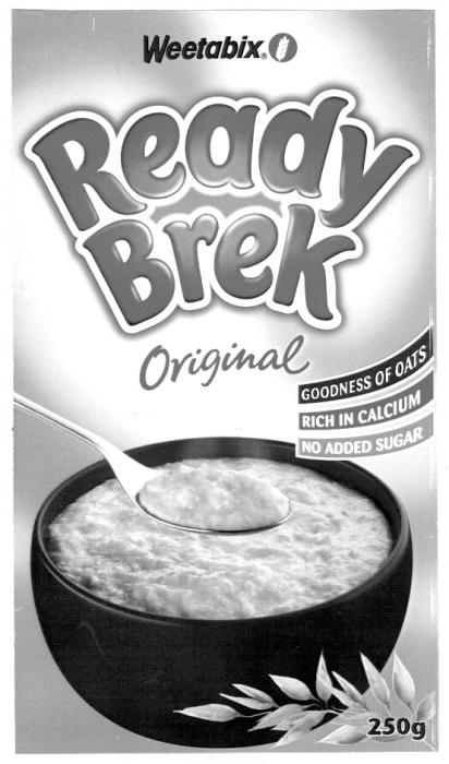 Weetabix Ready Brek Original GOODNESS OF OATS RICH IN CALCIUM NO ADDED SUGAR 250g