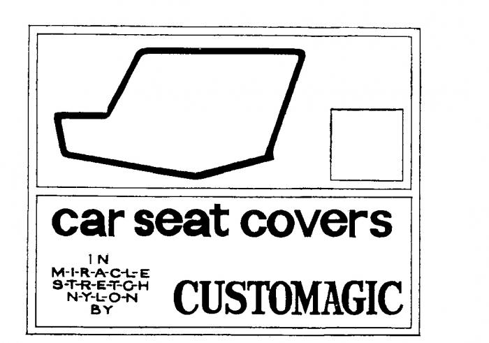 Car Seat Covers in M-I-R-A-C-L-E S-T-R-E-T-C-H N-Y-L-O-N BY CUSTOMAGIC