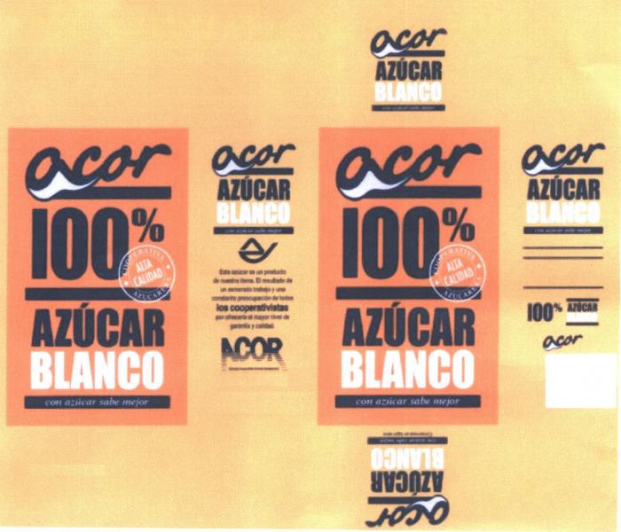 acor 100% AZÚCAR BLANCO