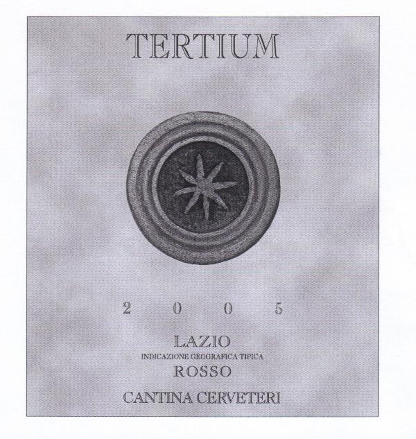 TERTIUM 2006 LAZIO INDICAZIONE GEOGRAFICA TIPICA ROSSO CANTINA CERVETERI