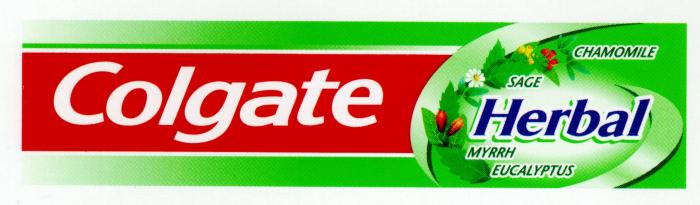 Colgate Herbal chamomile sage myrrh eucalyptus