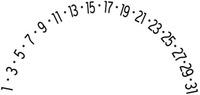 1 3 5 7 9 11 13 15 17 19 21 23 25 27 29 31